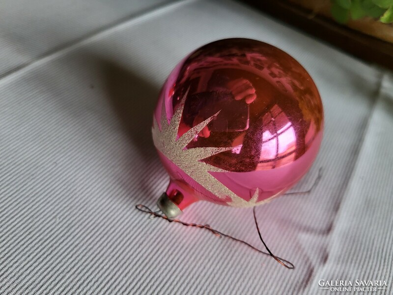Retro, old, glass Christmas tree decoration_sphere