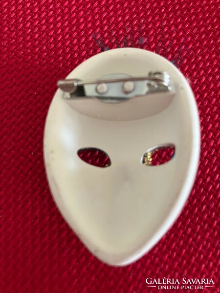 Venetian mask brooch
