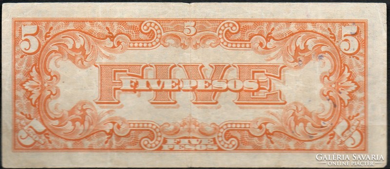 D - 031 -  Külföldi bankjegyek:  1942 Spanyolország 5 peso
