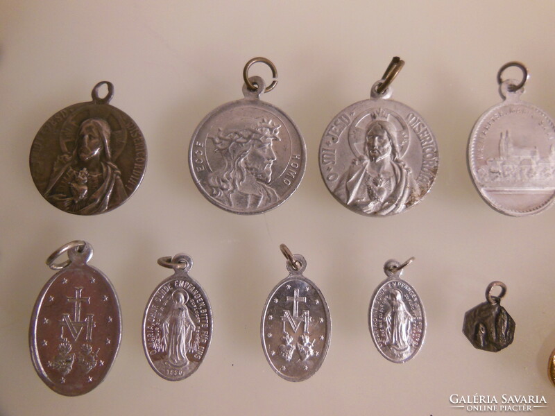 Rosary pendants - 13 pcs - 2 cm - 0.5 cm - old - Austrian - flawless