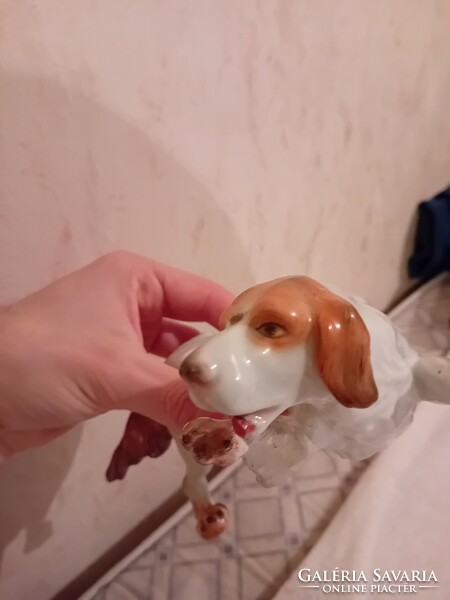 Herend porcelain dog Irish setter restored