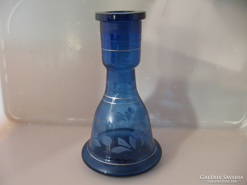 Blue glass vase, hookah container