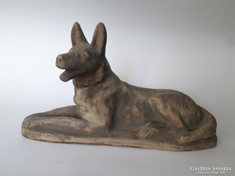 Kutya szobor, antik, terrakotta