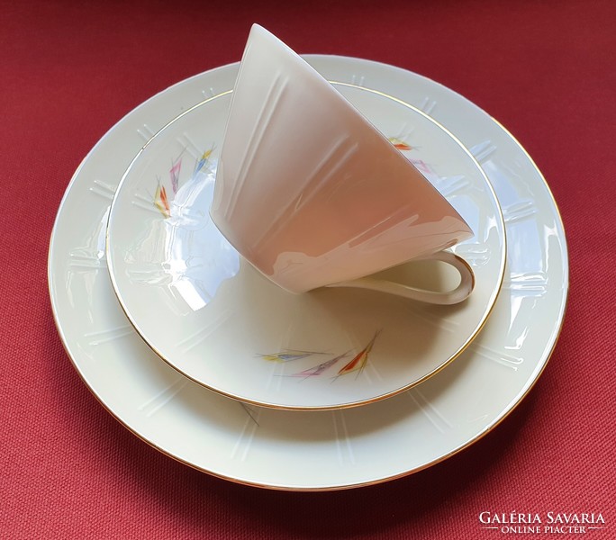 Porcelán reggeliző szett kávés teás csésze csészealj kistányér tányér