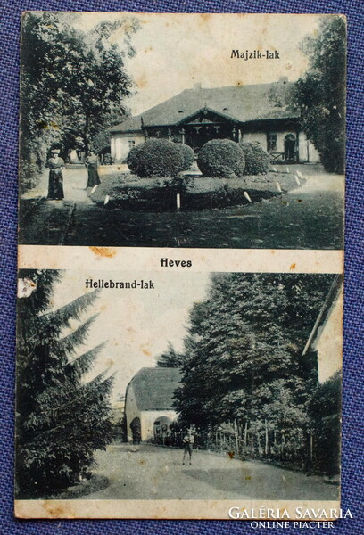 Heves - Majzik -lak , Heilebrand - lak  /  mozaik képeslap  1910 körül
