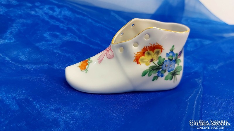 Herend porcelain, floral shoes.