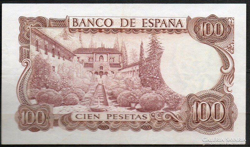 D - 036 -  Külföldi bankjegyek:  1970 Spanyolország 100 pezeta UNC