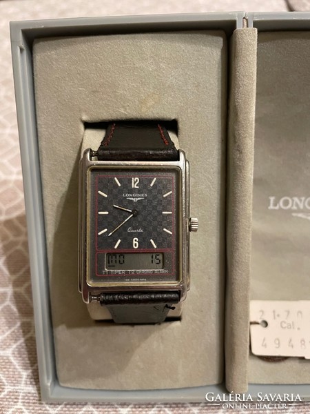 Longines split 5 quartz dual display women's watch