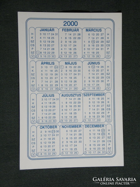 Card calendar, Hungarian police, police, graphic artist, humorous, 2000, (6)