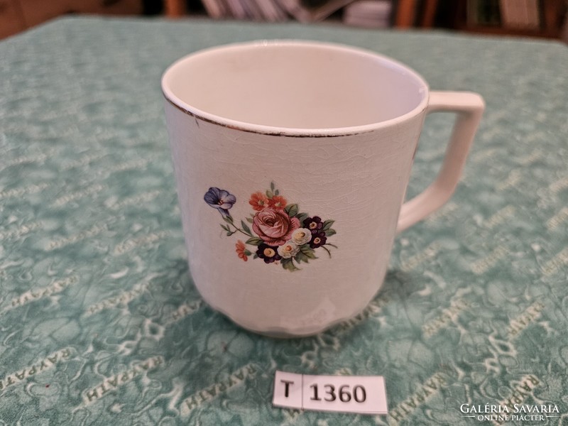 T1360 granite flower pattern mug