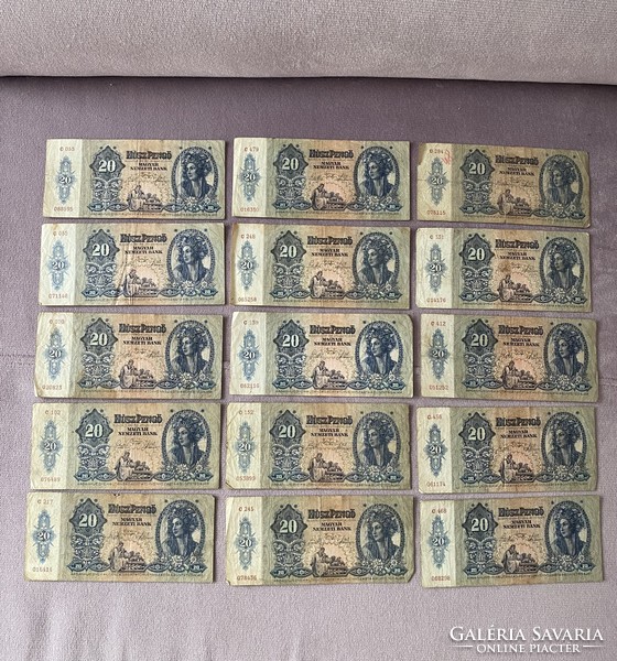 15 db húsz pengő 20 pengő  húszpengő 1941