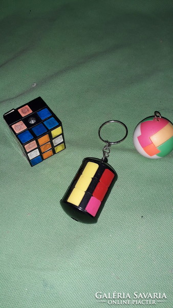 Retro mini skill games in a package of 3 pieces in one - magic cube, tower of Babel, magic sphere, according to pictures