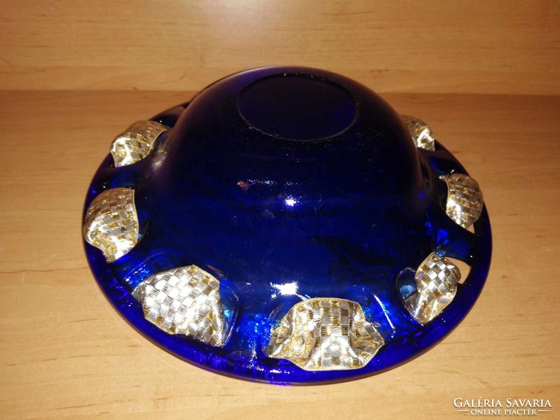 Ribbon, blue glass serving bowl - dia. 30cm (6p)