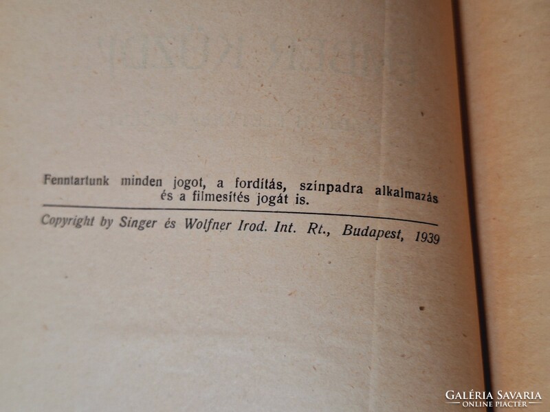 1939 - Unread, collector's psalm of Harsány: people fight... The novel of Madách's life i-iii. In one volume