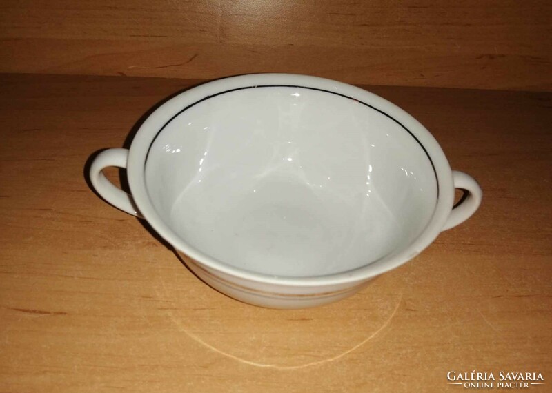Iris Cluj porcelain two-handled cup, bowl - 12 cm (19/d)