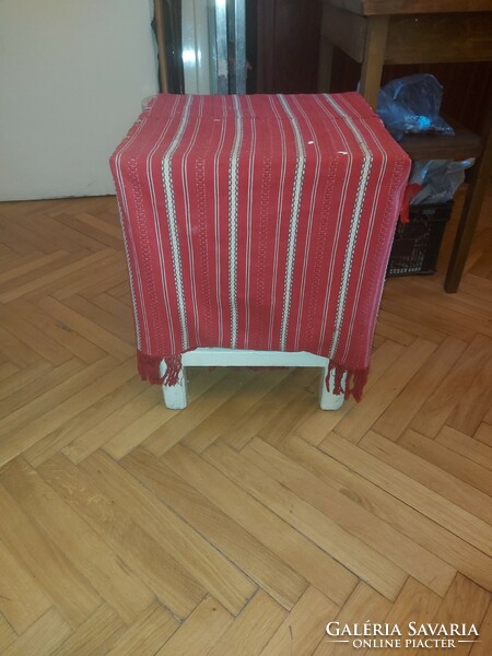 Vintage stool, with a tin roof, in amazingly solid condition!