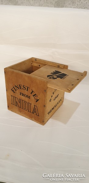 Old wooden tea box