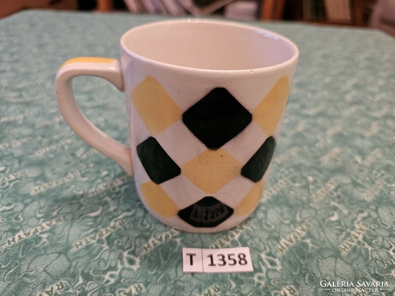 T1358 granite cube pattern mug 9 cm