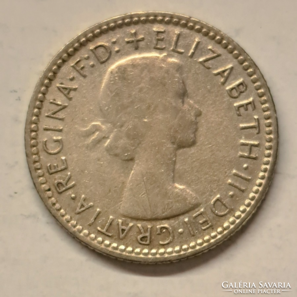 Australia ii. Elizabeth 500 silver 6 pence 1957. (H/2)