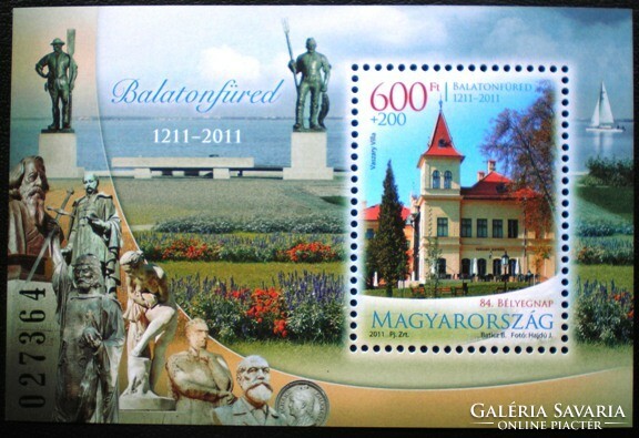 B338 / 2011 stamp date - Balatonfüred block postal clear