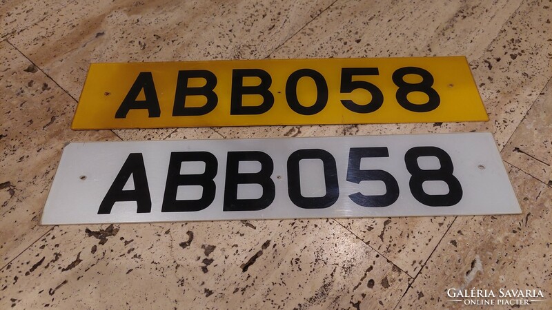 Number plate pair abb 058