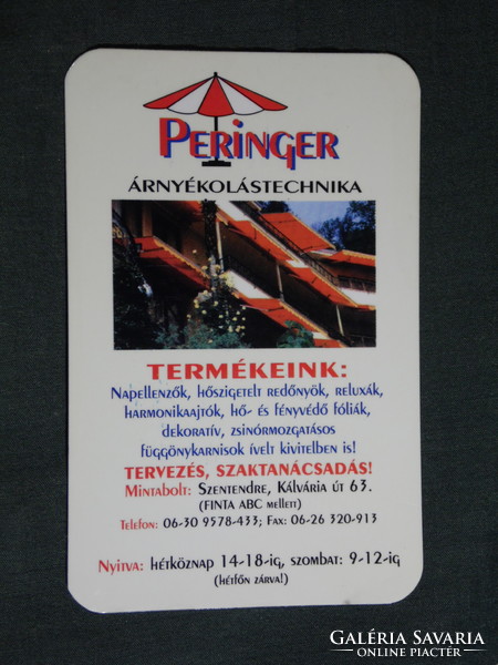 Card calendar, peringer shading technique, reluxes, awnings, Szentendre, 2001, (6)