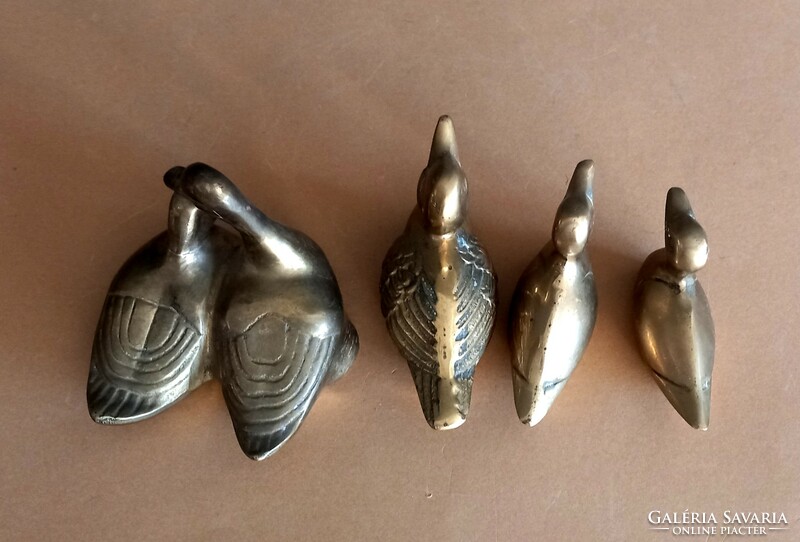 4 copper ducks negotiable art deco design