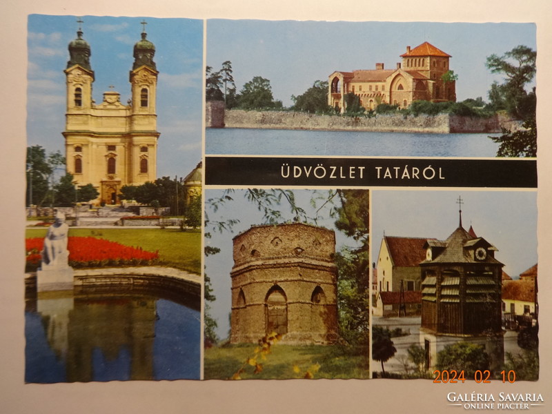 Régi postatiszta képeslap: Tata, részletek (1978)