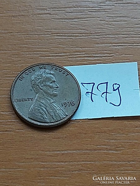 Usa 1 cent 1976 abraham lincoln, copper-zinc 779