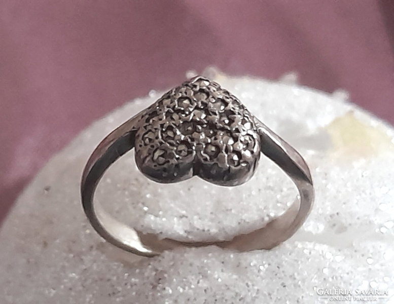 Vintage markazitos ezüst gyűrű