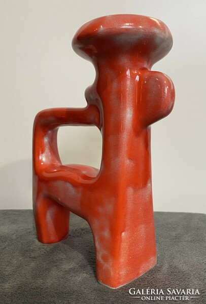 Retro figural ceramic industrial art candle holder.