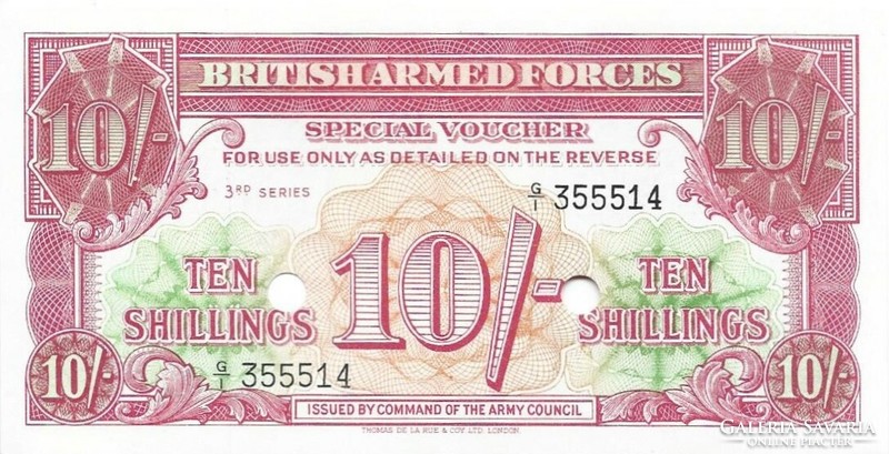 10 shilling 1944 3. széria UNC Anglia Katonai Military