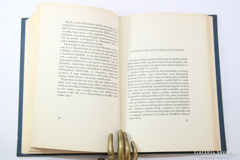 KNER Izidor Félévszázad mesgyéjén. Bibliofil félbőr kötésben. Kner szóróappal. Tiszteltpéldány.