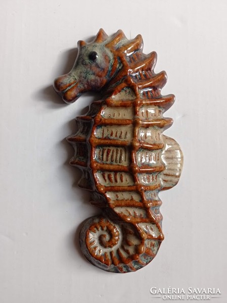 Seahorse ceramic wall decoration