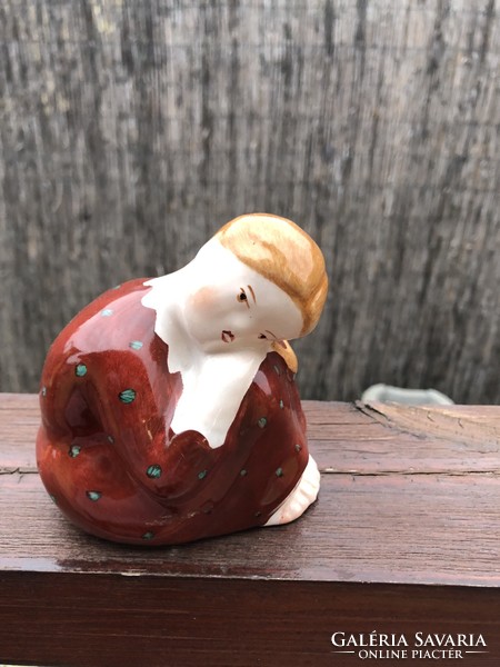 Bodrogkeresztur ceramic little girl