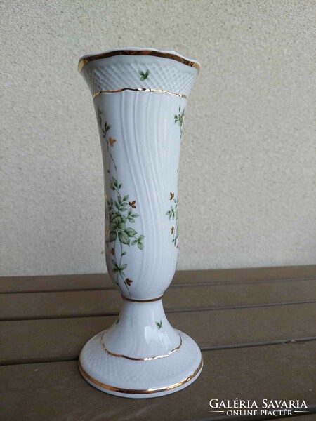 Hollóháza Erika pattern vase, 21 cm
