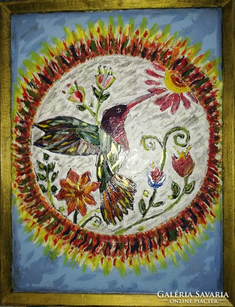 Akril falikép Kolibri