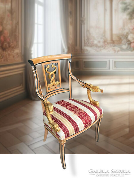 Galimberti Lino faragott aranyozott neoklasszikus luxus karosszék