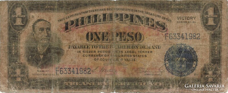 1 peso 1949 Fülöp-szigetek Central Bank