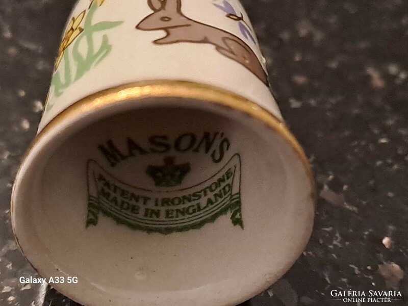 Mason angol porcelán gyűszű boldog húsvéti ünnepeket nyuszis cukiság