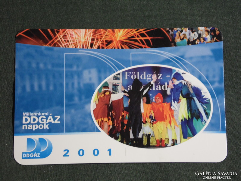 Card calendar, ddgáz, millennium days, gas supplier Pécs, 2001, (6)