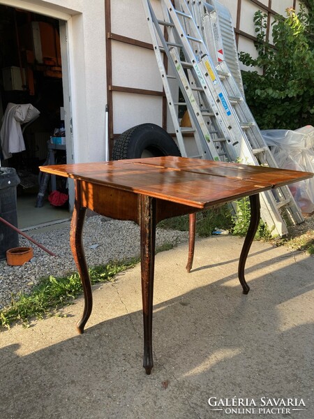 Antique, folding serving table approx. 1800...