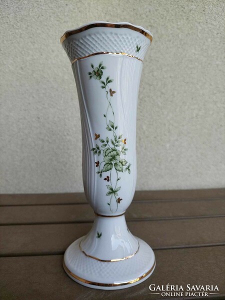 Hollóházi Erika-mintás váza, 21 cm