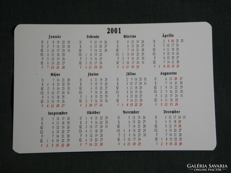 Card calendar, weekly newspaper, newspaper, magazine in Pécs, 2001, (6)