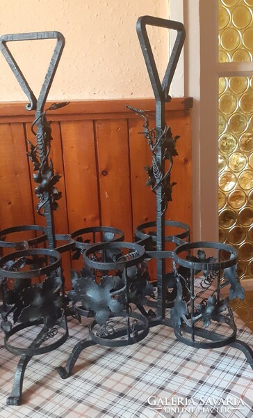 2 Wrought iron drink containers