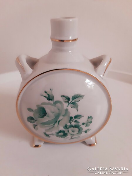 Drasche porcelain bottle with green flower pattern
