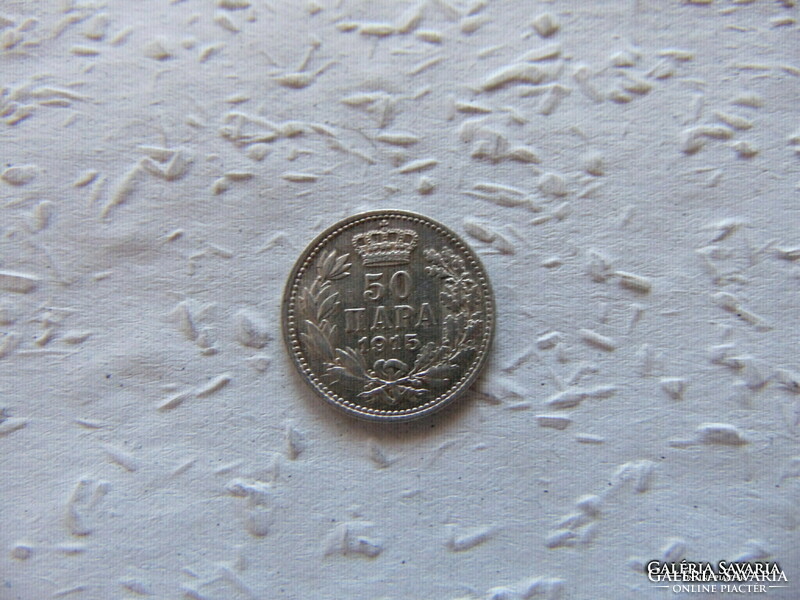 Szerbia ezüst 50 para 1915  02