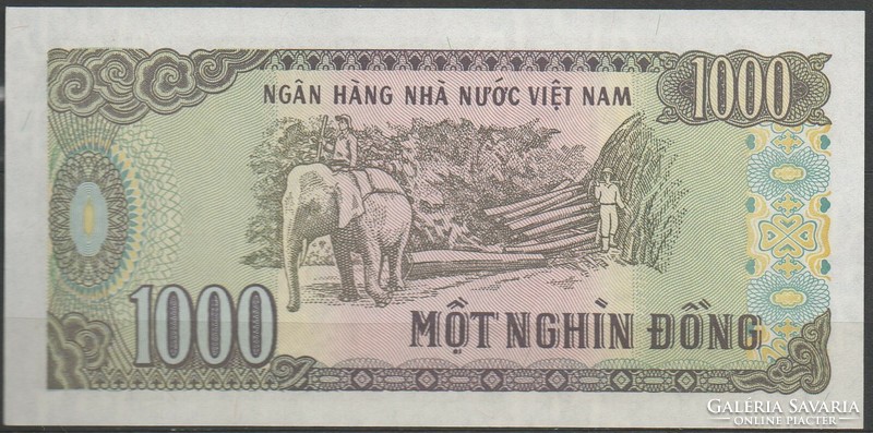 D - 076 -  Külföldi bankjegyek:  1988 Vietnám 1000 dong  UNC
