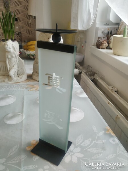 Beautiful glass candle holder for sale!