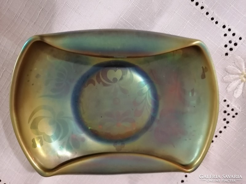 Zsolnay eosin acid-etched bowl
